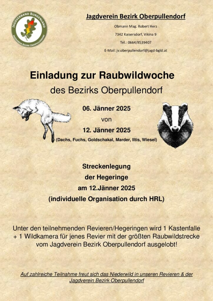 Gemeinsame Raubwildwoche